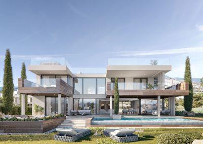 Moderne 4-roms villa med vakker havutsikt