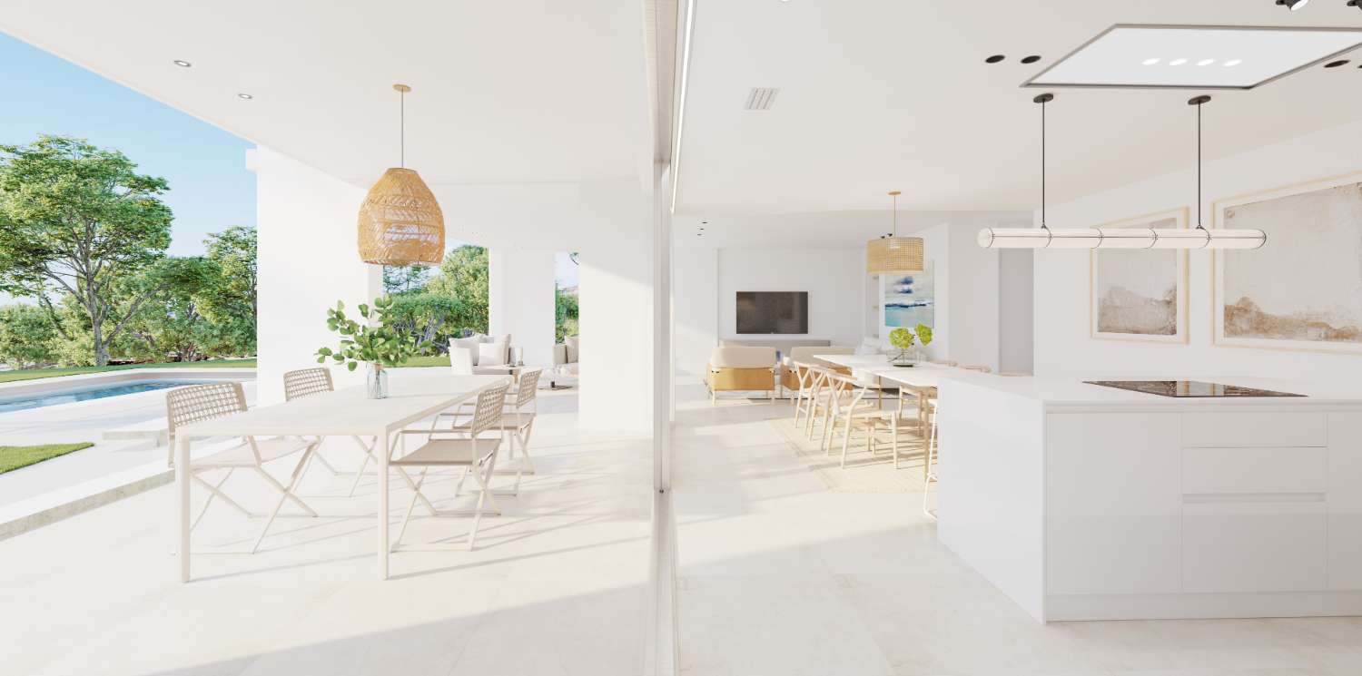 Lujoso apartamento en Marbella, planta baja con jardín privado en urbanización en Primera línea de Campo de Golf