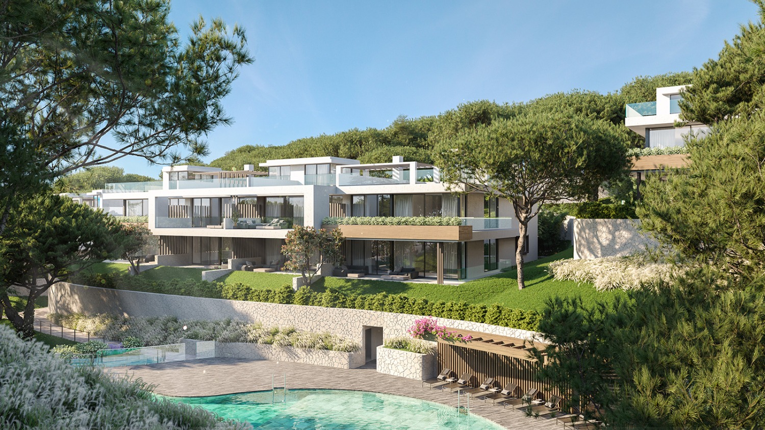 Apartament en planta baixa amb vistes a la mar i jardí en venda a Cabopino, Marbella Est.