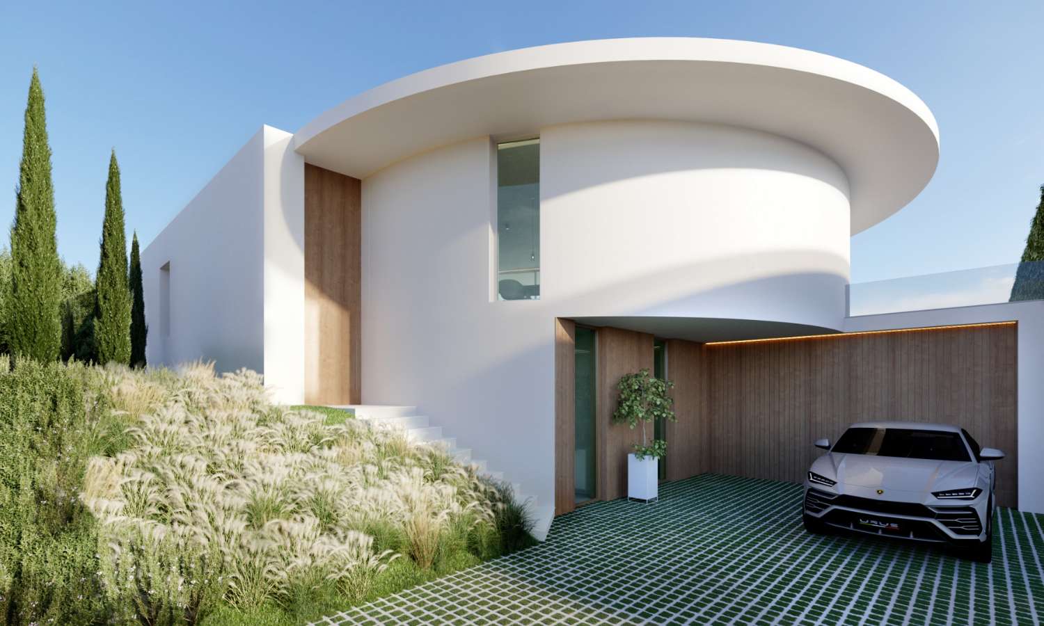 Priser Minimalistisk Villa med havsutsikt i lyxig urbanisering med säkerhet