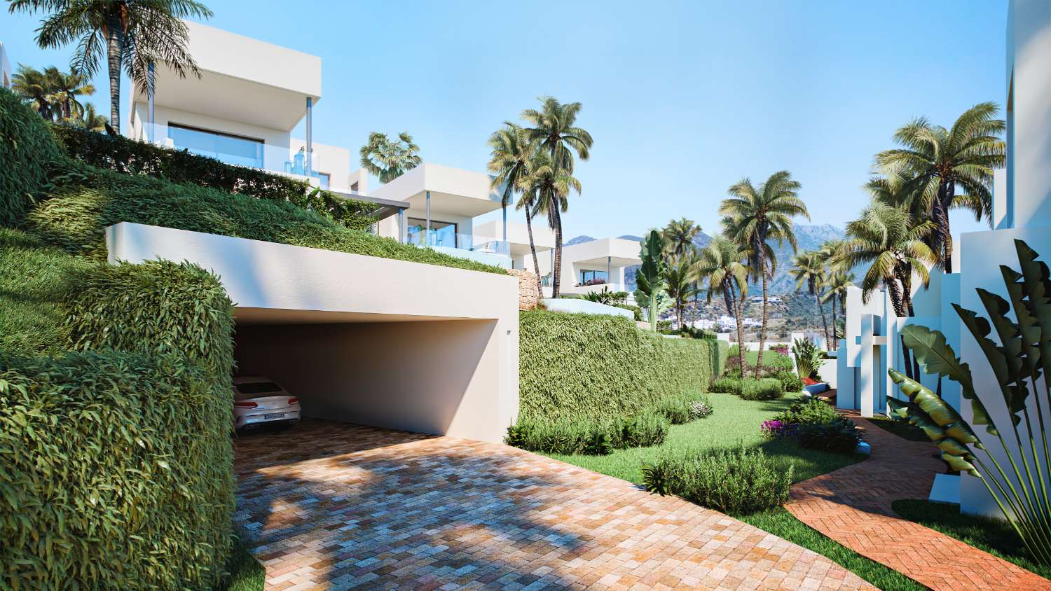 Exclusive semi-detached villa located in one of the best areas of Marbella, with views of the sea and the golf course.