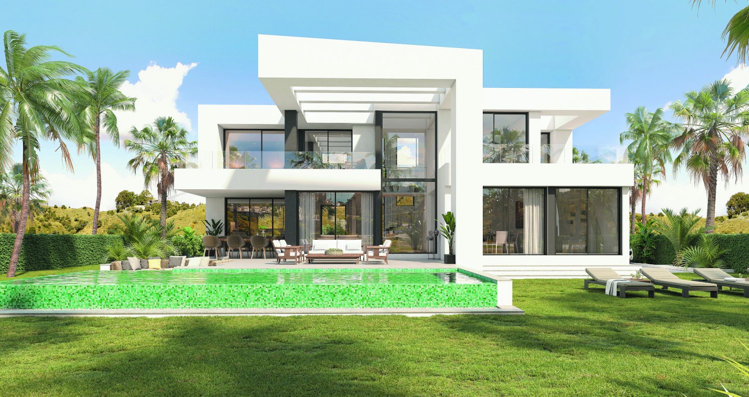 Schöne moderne Villa mit Meerblick in El Limonar, Malaga