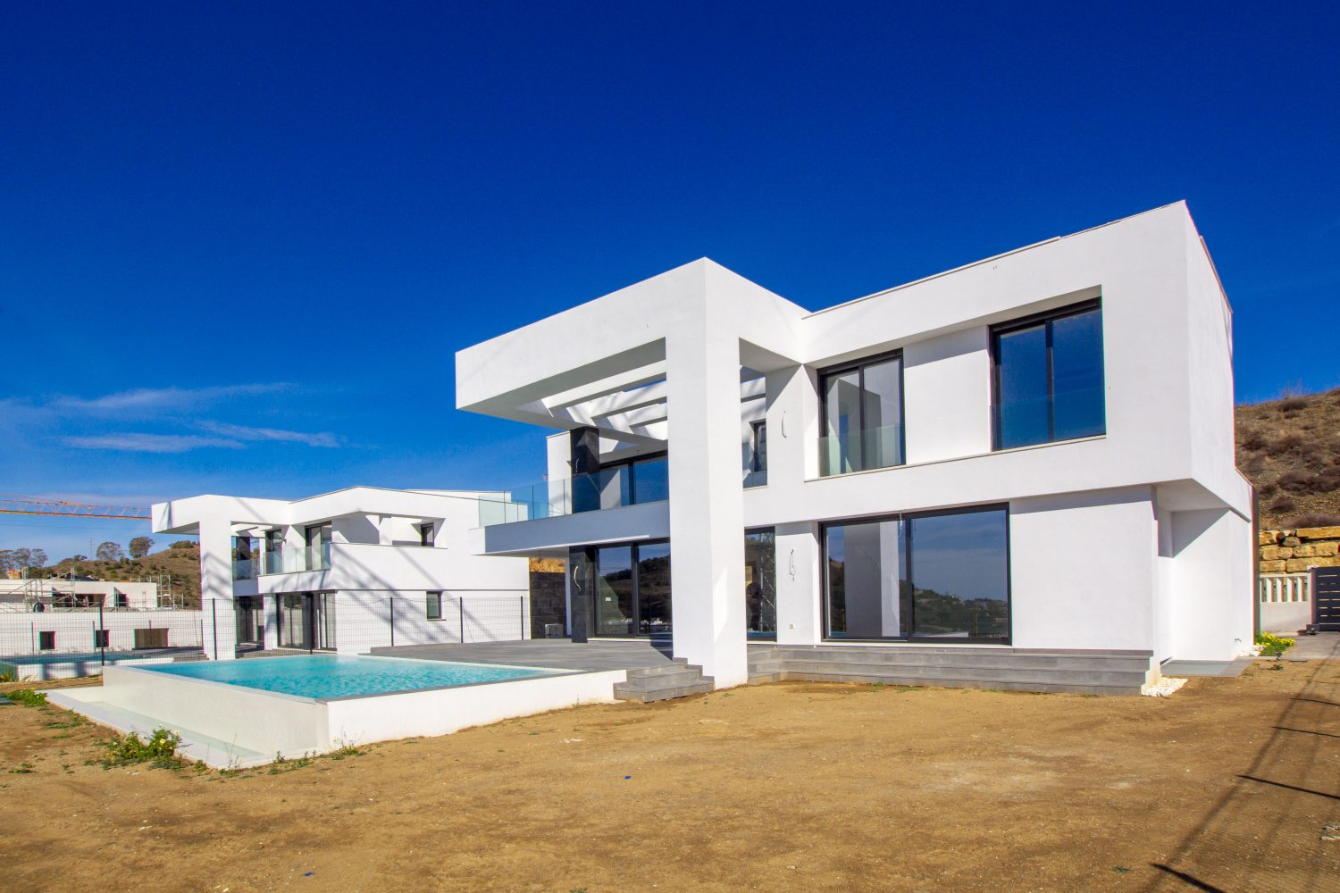 Prachtige moderne villa met uitzicht op zee in El Limonar, Malaga