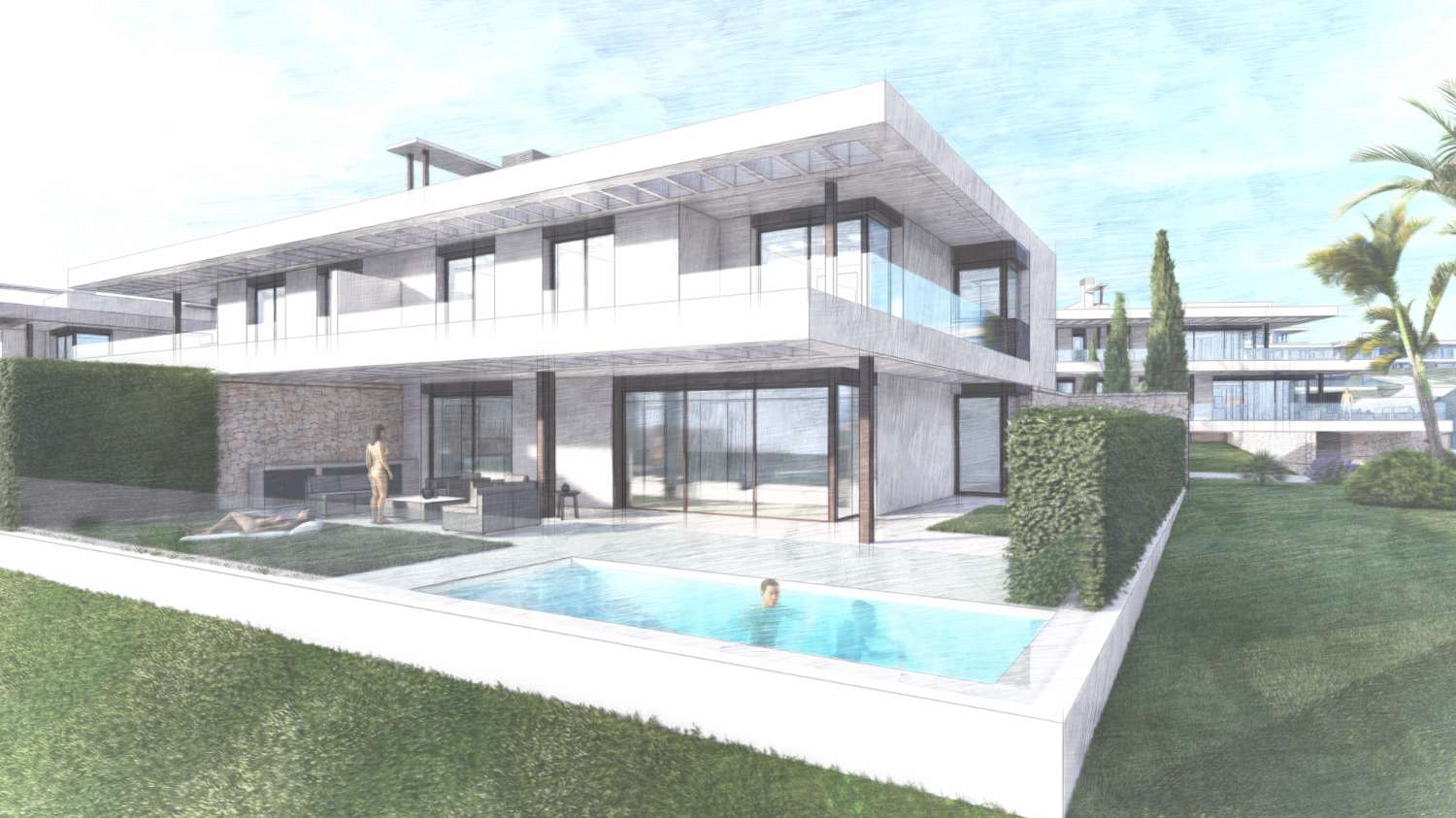 Exclusiva villa en Marbella de 4 dormitorios en urbanización con seguridad.