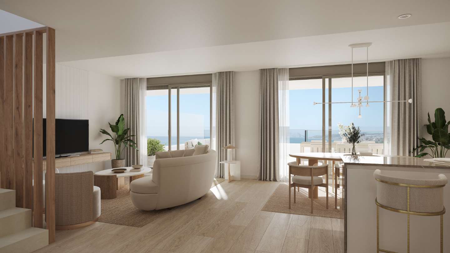 Nieuw penthouse met drie slaapkamers naast het strand met uitzicht op zee