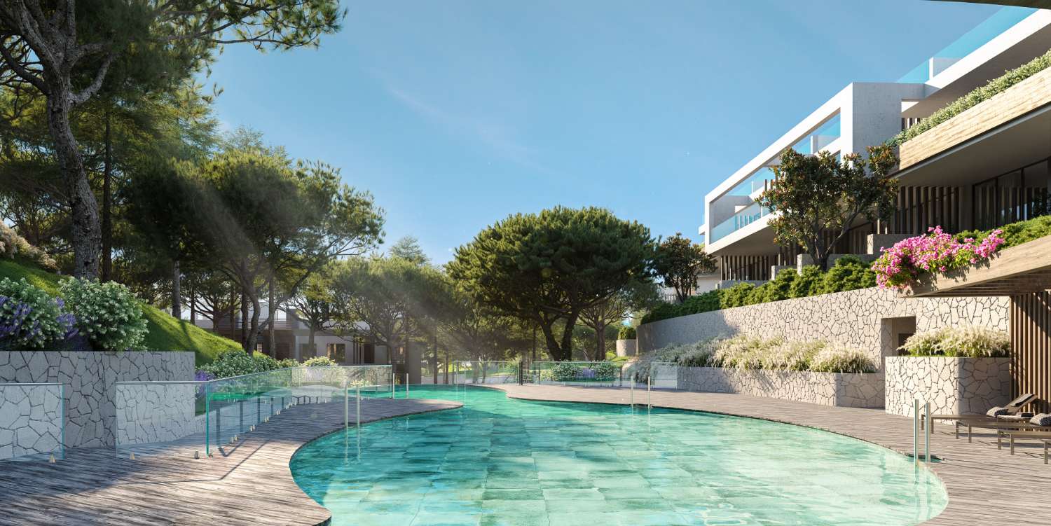 Lägenhet på bottenvåningen med utsikt över havet och trädgården till salu i Cabopino, Marbella East.