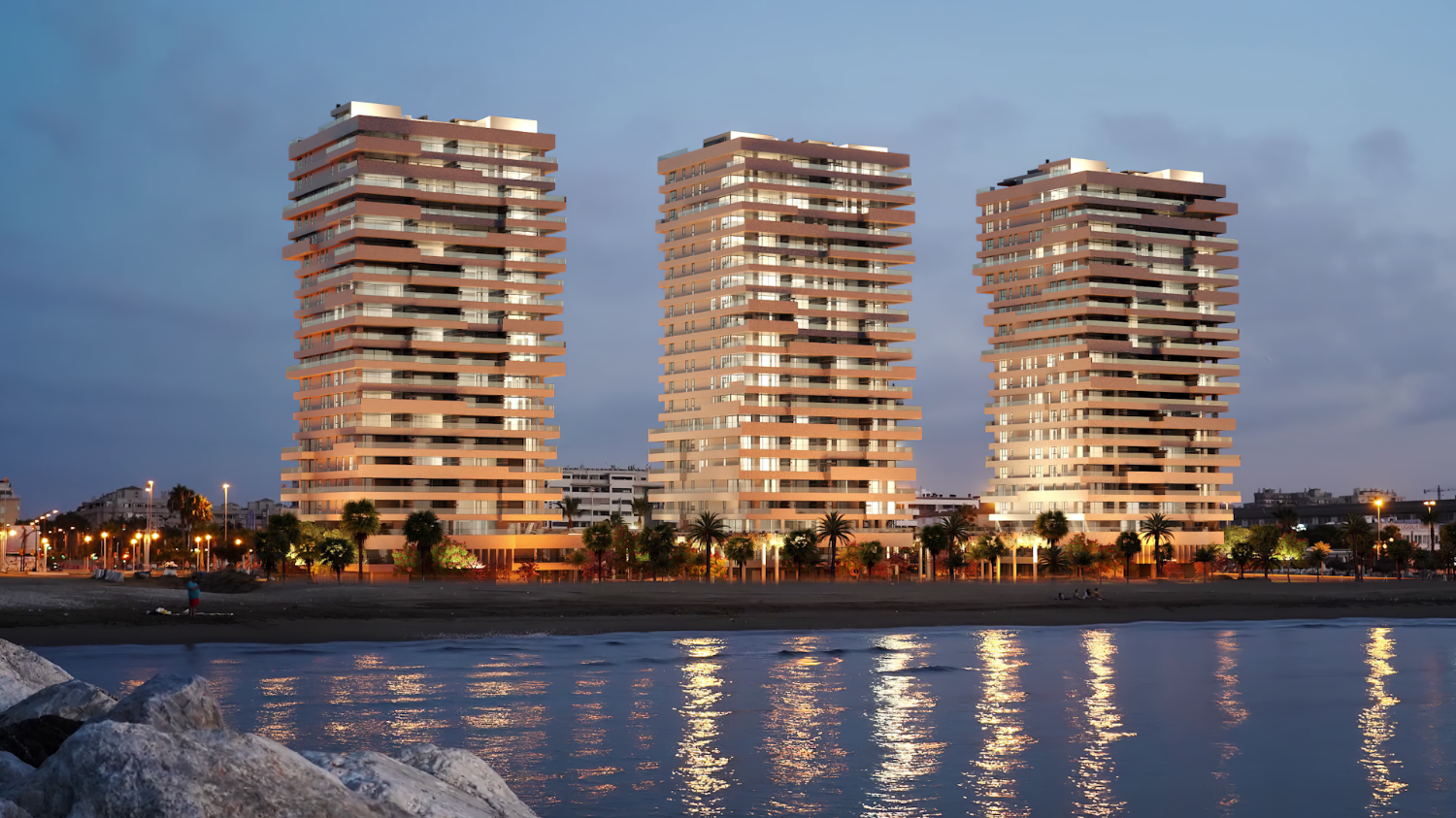 Super luxe, face à la mer en construction Malaga ville. Dernières unités!