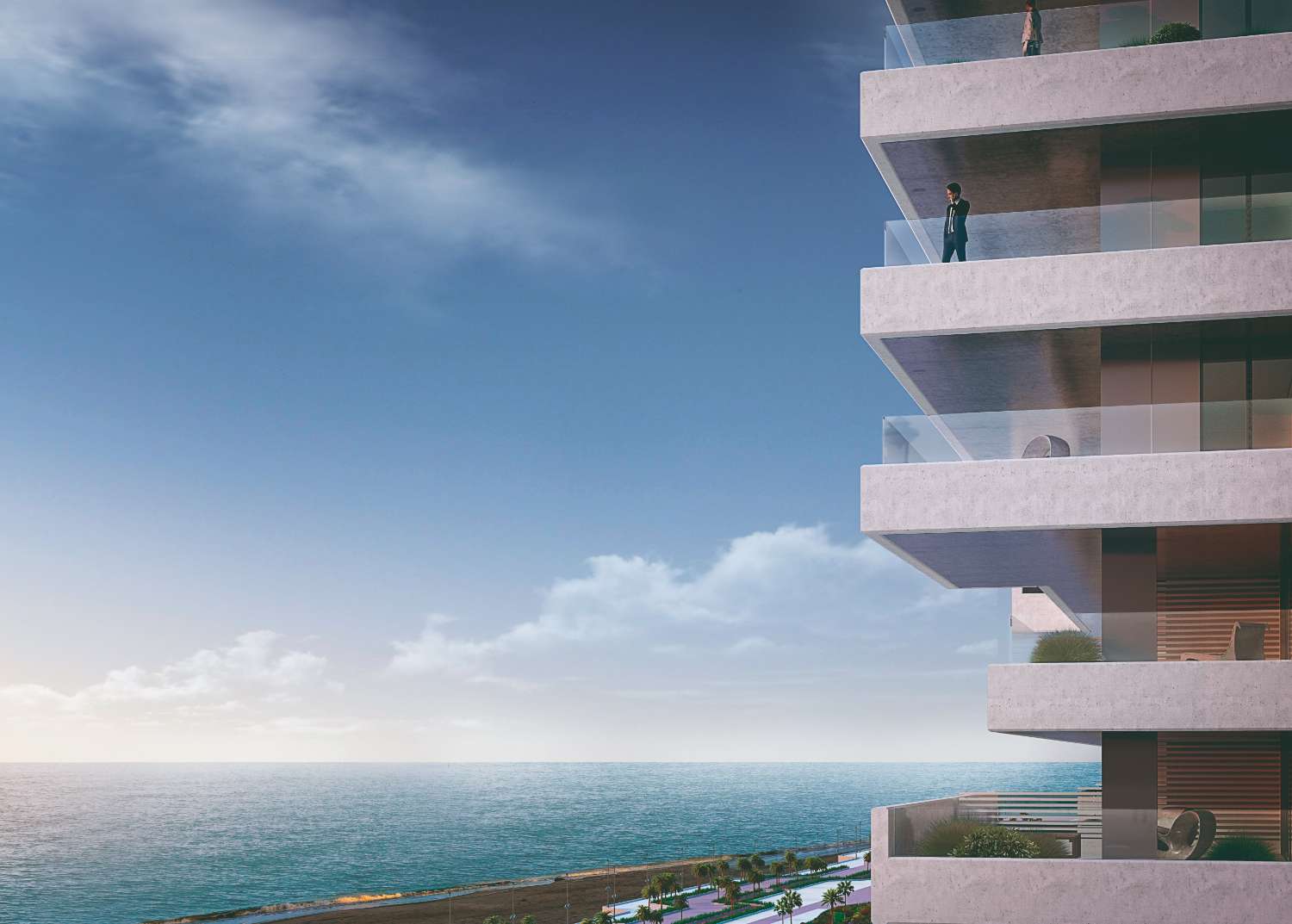 Super luxury, facing the sea under construction Malaga city. Last units!