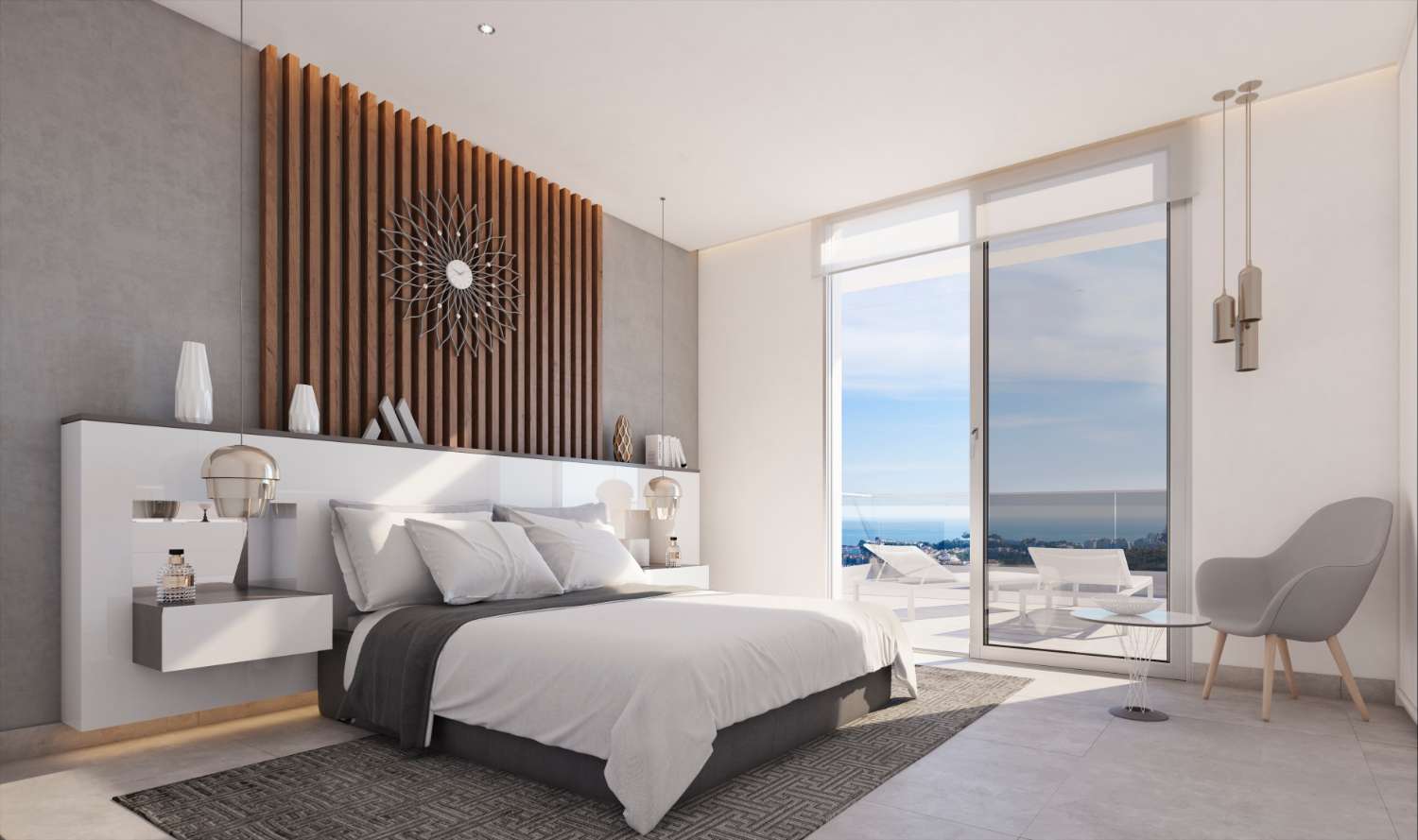¡Dúplex de dos dormitorios a estrenar en la Cala de Mijas con vistas panorámicas al mar y al Golf!